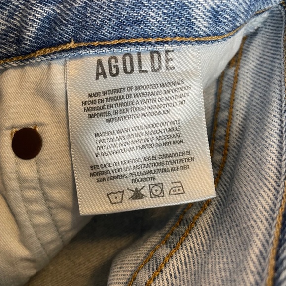 AGOLDE Ripley High Rise Straight Leg Ankle Jeans in Riptide Size 25 Button Fly - Picture 11 of 12